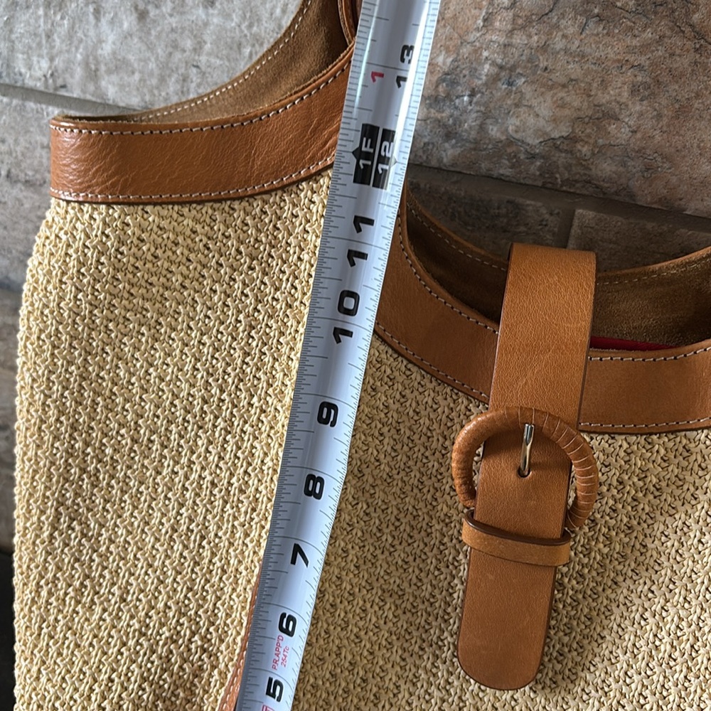 NWOT Calvacanti Straw Tote Bag - Picture 3 of 11